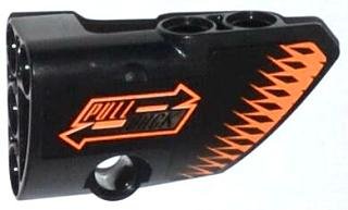 LEGO part Technic, Panel Fairing # 2 Small Smooth Short, Side B with 'PULL BACK' and Orange Arrows Pattern (Sticker) - Set 42026 (87086pb010)