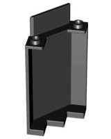 LEGO part Panel 3 x 3 x 6 Corner Wall without Bottom Indentations 87421