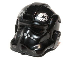 LEGO part Minifigure, Headgear Helmet SW Stormtrooper Type 2, TIE Defender Pilot Pattern (87556pb02)