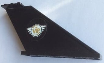LEGO part Tail 12 x 2 x 5 with Gold 'VIP' in White Wing Logo Pattern on Both Sides (Stickers) - Set 60102 (87614pb017)