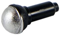 LEGO part Minifigure, Utensil Microphone with Metallic Silver Top Half Screen Pattern 90370pb05