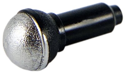 LEGO part Minifigure, Utensil Microphone with Metallic Silver Top Half Screen Pattern (90370pb05)