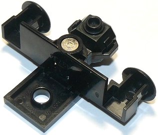 LEGO part Train Buffer Beam with Sealed Magnets - Type 2 (flat open bottom) (91968c01)