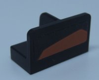 LEGO part Panel 1 x 2 x 1 with Rounded Corners and Center Divider with Orange Polygon Pattern Model Right Side (Sticker) - Set 75892 93095pb01R