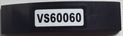LEGO part Slope, Curved 4 x 1 x 2/3 Double with 'VS60060' Pattern (Sticker) - Set 60060 (93273pb031)