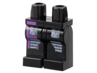 LEGO part Hips and Legs with Alpha Team Gray Pockets and Purple Stripe Pattern (Radia) 970c00pb0008