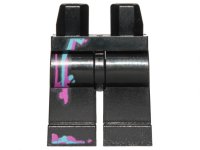 LEGO part Hips and Legs with Magenta and Medium Azure Markings Pattern 970c00pb0283