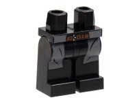 LEGO part Hips and Legs with Dark Bluish Gray Coattails and Reddish Brown Belt Pattern 970c00pb1374