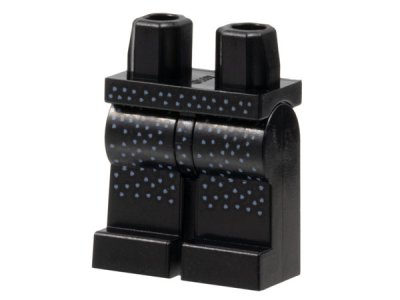 LEGO part Hips and Legs with Bright Light Blue Speckles Pattern (970c00pb1434)