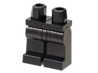 LEGO part Hips and Legs with Reddish Brown Pinstripes Pattern (970c00pb1435)