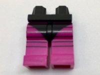LEGO part Hips and Magenta Legs with Black Leotard and 5 Black Stripes Pattern 970c71pb001