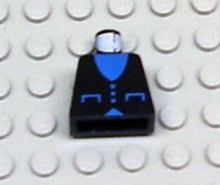 LEGO part Torso Town Blue V-Neck, Pockets and Buttons Pattern 973pb0069