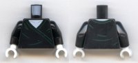 LEGO part Torso Harry Potter Voldemort with Dark Green Robe Lines and Back Print Pattern / Black Arms / White Hands 973pb3619c01