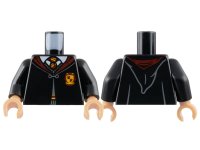 LEGO part Torso Hogwarts Robe Clasped with Gryffindor Crest, Sweater, Shirt and Tie Pattern / Black Arms / Light Nougat Hands 973pb4302c01