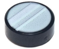 LEGO part Tile, Round 1 x 1 with White Reflection Lines on Light Aqua Background Pattern (Super Mario Kamek Lens) 98138pb293