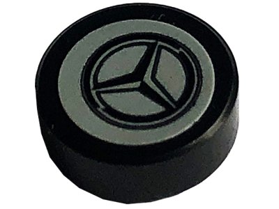 LEGO part Tile, Round 1 x 1 with Mercedes-Benz Logo Pattern (Sticker) - Set 42129 (98138pb307)