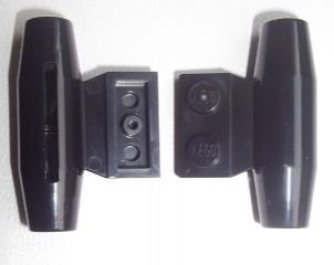 LEGO part Engine, Smooth Small, 1 x 2 Side Plate with Axle Holders and Slot (98302)