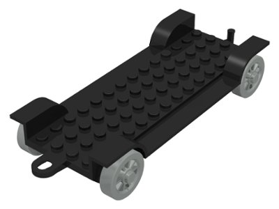 LEGO part Fabuland Car Chassis 6 x 14 with Hitch (fabaa1)
