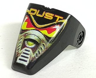 LEGO part Technic Throwbot Visor with 'DUST' Pattern (x209pw1)