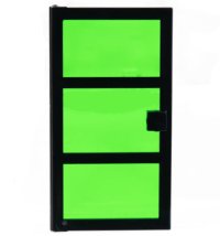 LEGO part Door 1 x 4 x 6 with 3 Panes and Square Handle with Fixed Trans-Green Glass x39c03