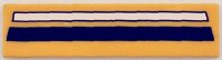 LEGO part Tile 1 x 4 with Dark Blue and White Stripe Pattern 2431pb0856