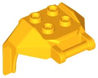 LEGO onderdeel Grote Figuur Pantser, Borst met 4 Studs en Staafgreep (27167)