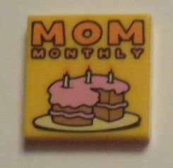 LEGO part Carreau 2 x 2 avec Motif 'MOM MONTHLY' (3068pb0919)