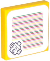 LEGO part Tile 2 x 2 with Super Mario Scanner Code Eep Cheep Pattern (Sticker) - Set 71361 3068pb1349