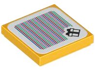 LEGO part Fliese 2 x 2 mit Super Mario Scanner Code Geschenkbox Muster (Aufkleber) - Set 71418 3068pb2152