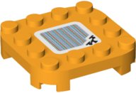 LEGO part Plate, Modified 4 x 4 with Rounded Corners and 4 Feet with Super Mario Scanner Code Seesaw Pattern (Sticker) - Set 71387 66792pb006