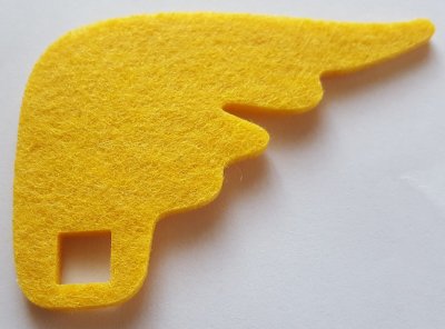 LEGO part Felt Fabric 10 x 7 Wing Thick with Square Hole (66833)
