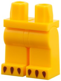LEGO part Hips and Legs with Reddish Brown Claws Pattern 970c00pb1855