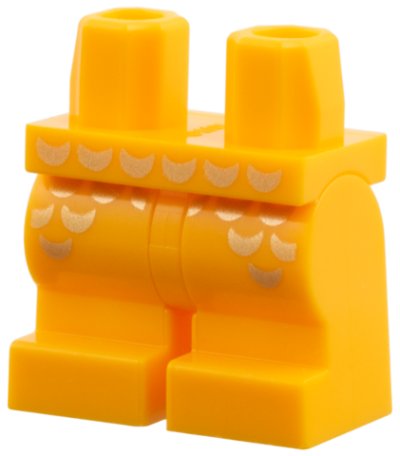LEGO part Hips and Medium Legs with Gold Scales Pattern (970cm00pb024)