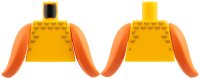 LEGO part Torso with Gold Scales Pattern / Reddish Orange Fins 973pb6434c01