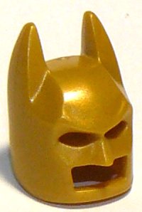 LEGO part Minifigur, Kopfbedeckung Maske Batman Cowl (Spitze Ohren, Ausgeprägter Stirnwulst) 10113
