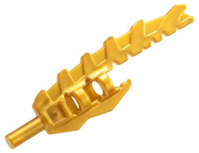 LEGO part Minifigura, Arma Espada, Serrada con Soporte de Barra (Vengious) (11107)