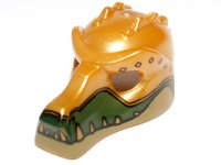 LEGO part Minifigure, Headgear Mask Crocodile with Gold Teeth and Black Diamonds Pattern 12551pb03