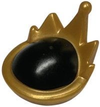 LEGO part Minifigure, Headgear Tiara / Crown with 5 Points with Black Dome Top Pattern 3305pb01