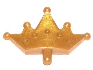LEGO part Minifigure, Crown Tiara, 5 Points, Rounded Ends (33322)