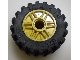 LEGO part Wheel 18mm D. x 14mm with Pin Hole, Fake Bolts and Shallow Spokes with Black Tire 30.4 x 14 Offset Tread (55981 / 30391) 55981c02