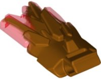 LEGO part Energy Burst with Wide Clip and Marbled Trans-Red Pattern 66960pb02