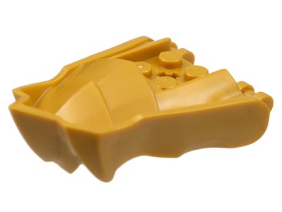 LEGO part Dragon Head (Ninjago) Jaw with Small Spikes and 2 Bar Handles on Back (80017)