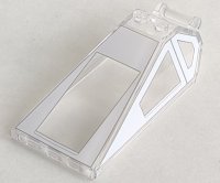LEGO part Windscreen 8 x 4 x 2 with 2 Studs and Bar Handle with White Cockpit Window Frames Pattern 21849pb02