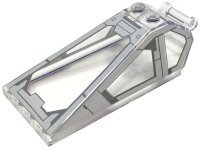 LEGO part Windscreen 8 x 4 x 2 with 2 Studs and Bar Handle with Light Bluish Gray Cockpit Window Frames and Dark Bluish Gray Panels and Lines Pattern 21849pb08