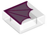 LEGO part Tile 1 x 1 with Magenta Dragon Wing Pattern (3070pb223)