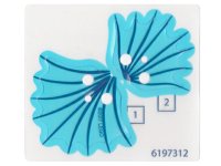 LEGO part Plastic Cape and Collar with Dark Blue Lines on Trans-Light Blue Background Pattern, Sheet of 2 34721