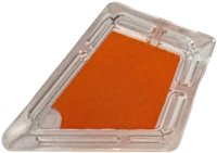 LEGO part Tile, Modified 1 x 2 Diamond with Bar with Orange Surface Pattern 35649pb05