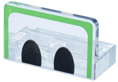 LEGO part Panel 1 x 2 x 1 with Black Yoshi Eyes and Bright Green Outline Pattern (4865pb115)
