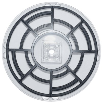 LEGO part Dish 10 x 10 Inverted (Radar) - Solid Studs with Silver SW Throne Room Window Frame Pattern (50990bpb09)