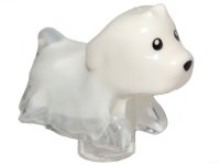 LEGO part Dog, Ghost with Marbled White Pattern (Spencer) 52672pb01